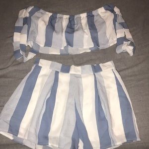Two piece striped set